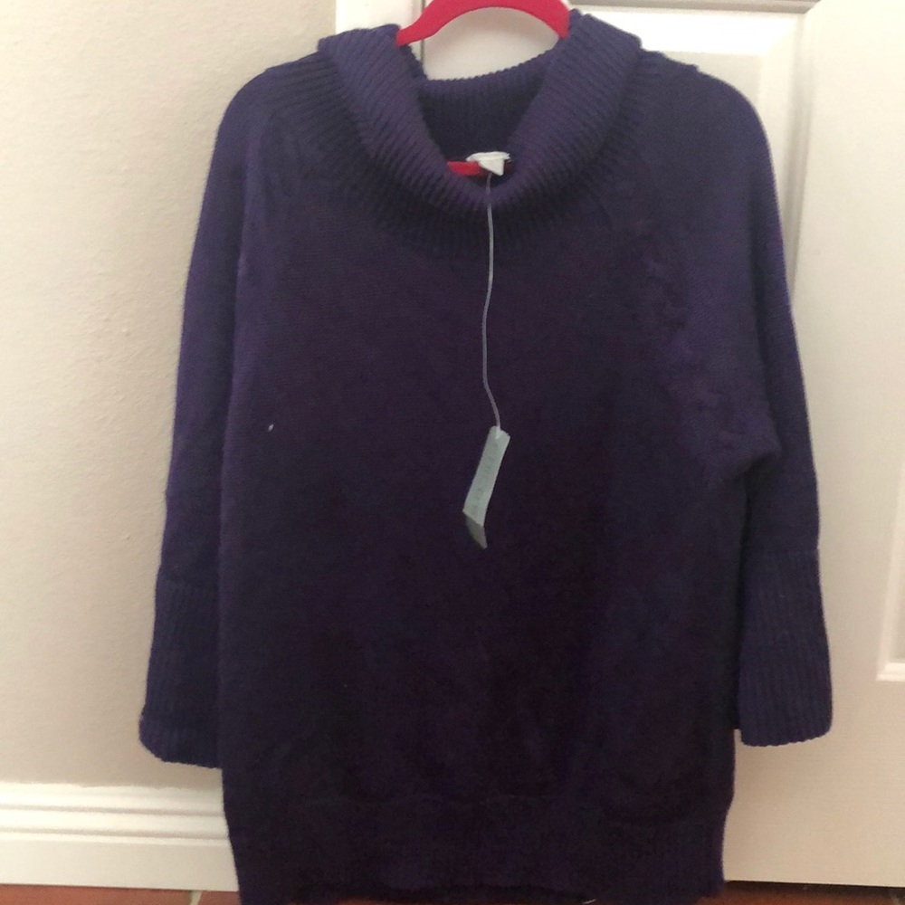 Purple knit sweater from Chicos